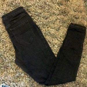 Black rockstar supper high rise jean